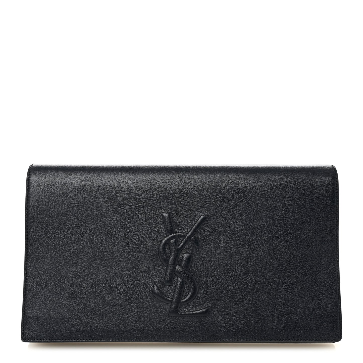 Calfskin Monogram Large Belle De Jour Clutch Navy