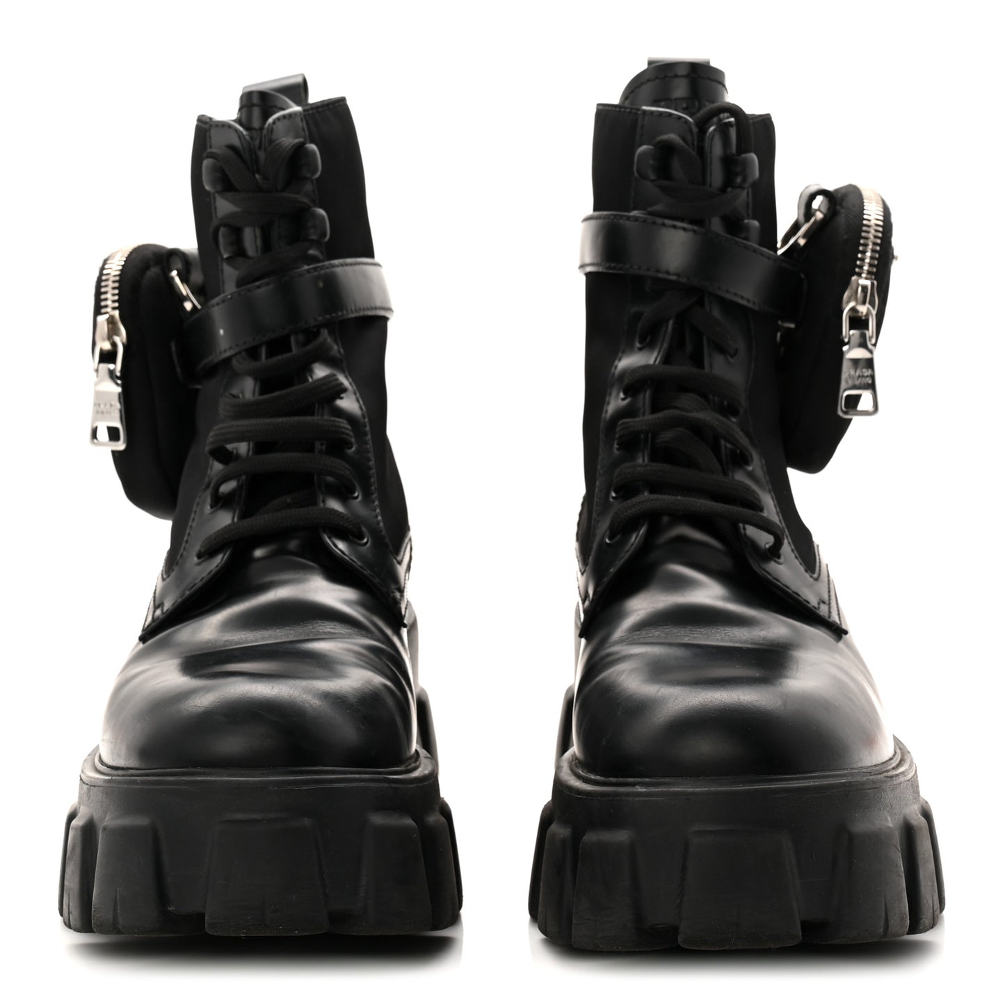Spazzolato Rois Re-Nylon Metal Triangle Logo Monolith Pouch Pocket 55mm Boots 39.5 Black