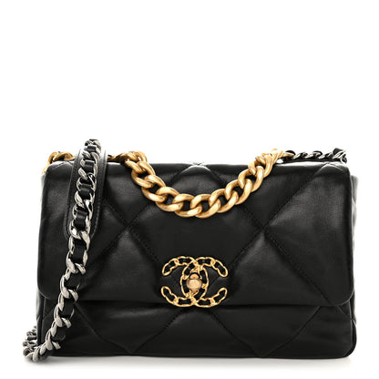 Chanel Goatskin Quilted Medium Chanel 19 Flap Black 1 of 11