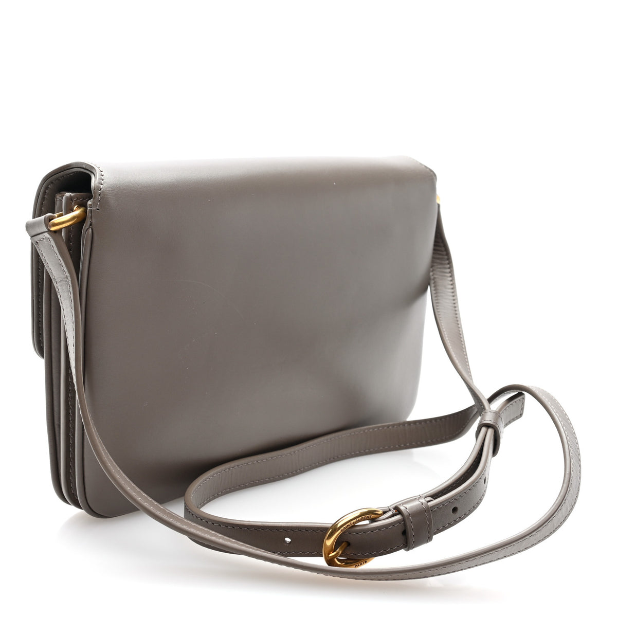 Saint Laurent Smooth Calfskin Le Maillon Satchel Greyish Brown 3 of 9