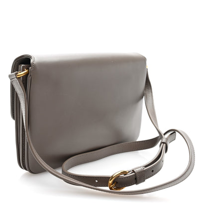 Saint Laurent Smooth Calfskin Le Maillon Satchel Greyish Brown 3 of 9