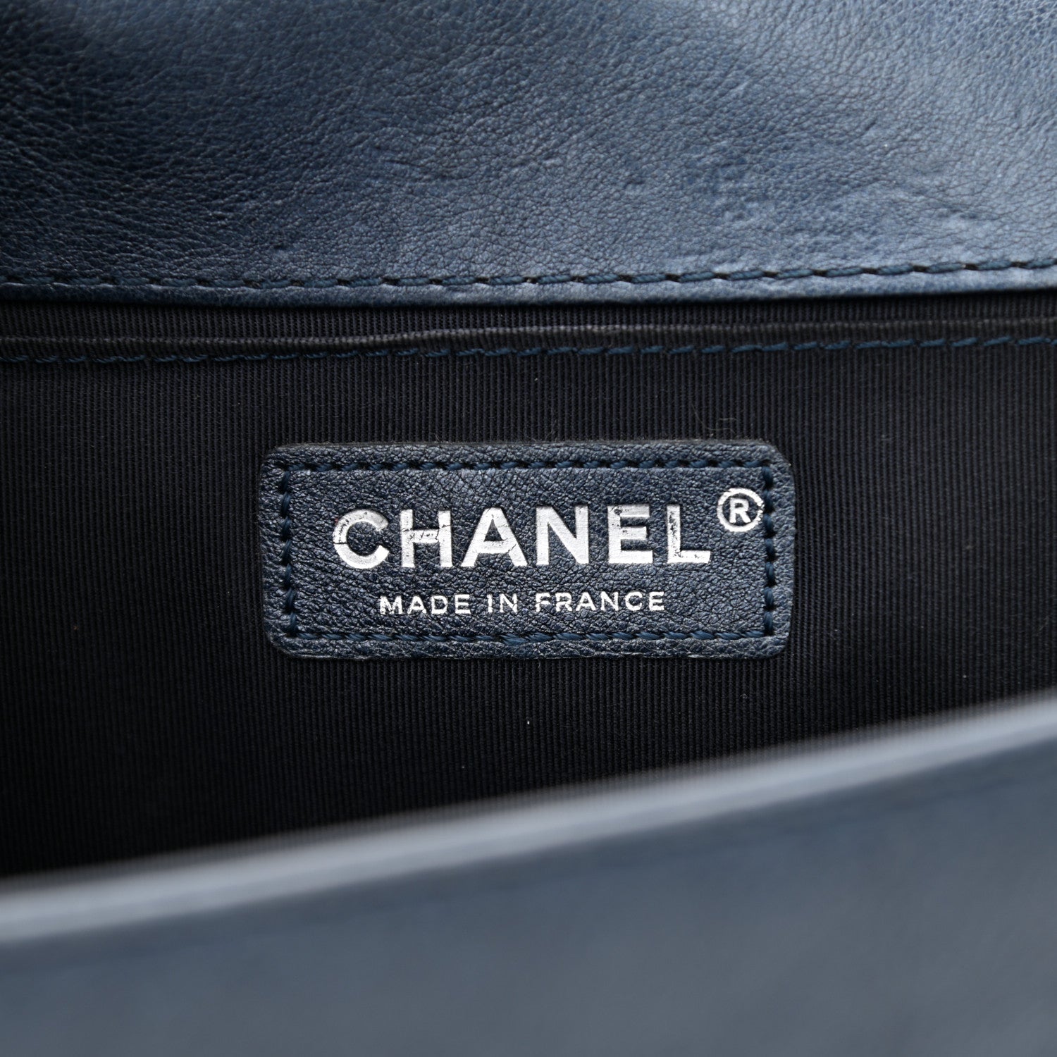 Chanel Calfskin Quilted Medium Boy Flap Dark Navy 6 of 11