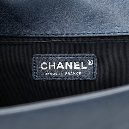 Chanel Calfskin Quilted Medium Boy Flap Dark Navy 6 of 11