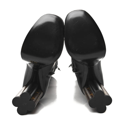 Louis Vuitton Suede Calfskin Monogram Podium Platform Thigh Boots 36 Black 5 of 9