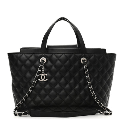 Chanel Calfskin Quilted Large Shopping Tote Black 1 of 14