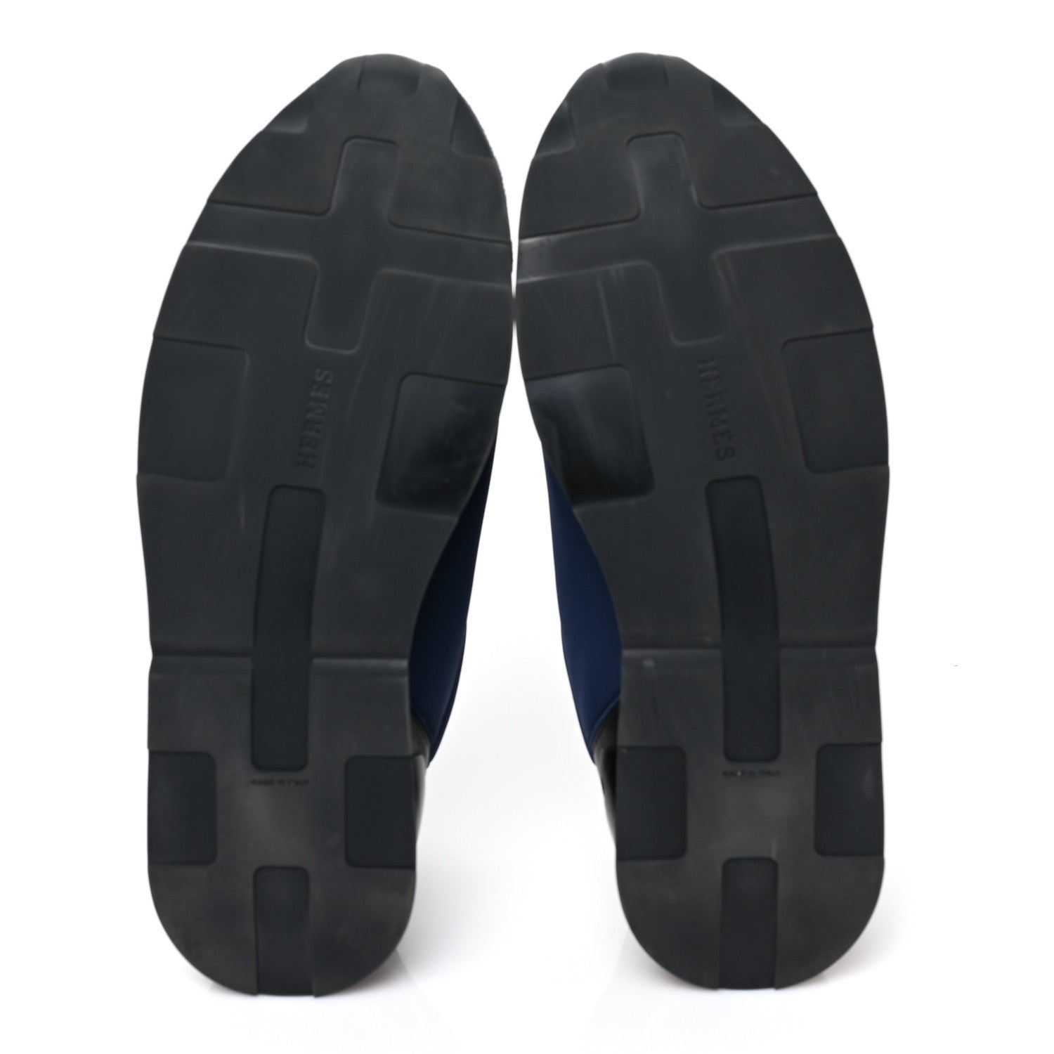 Hermes Technical Canvas Mens Miles Sneakers 43 Marine Black 5 of 9