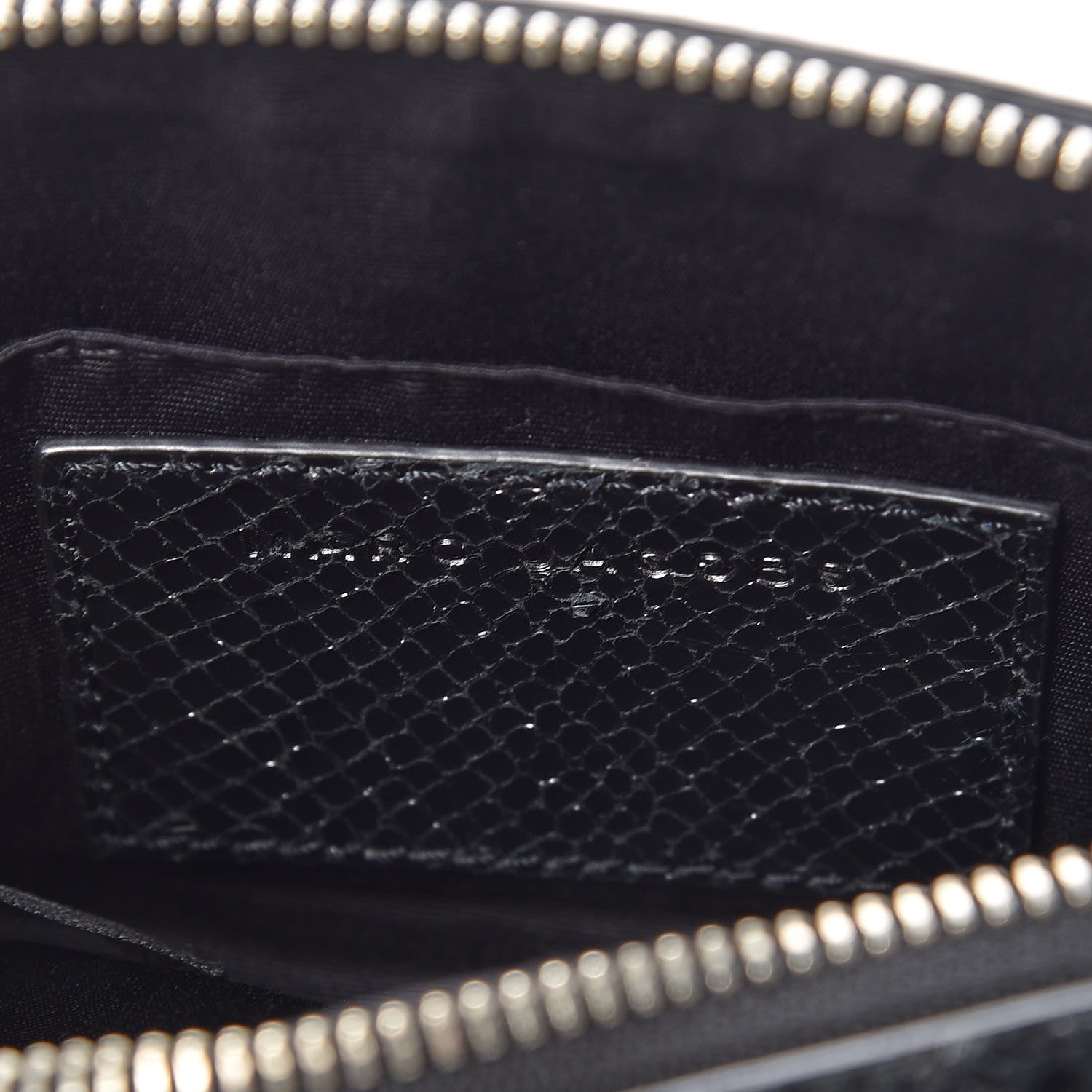Marc Jacobs Metallic Sheepskin Python Embossed Snapshot Camera Bag Black 7 of 16