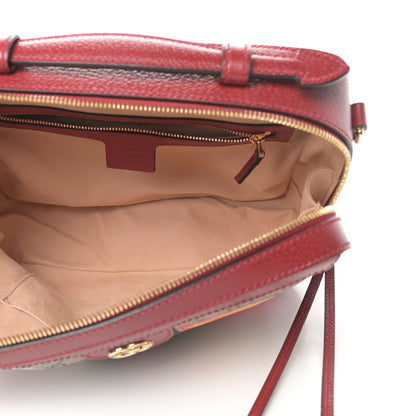 Gucci GG Supreme Monogram Flora Web Small Ophidia Top Handle Shoulder Bag Hibiscus Red 5 of 10