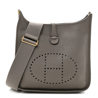 Hermes Taurillon Clemence Evelyne III PM Etain 1 of 11