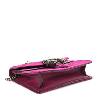 Gucci Velvet Super Mini Dionysus Shoulder Bag Fuchsia Violet Cyclamen 4 of 8