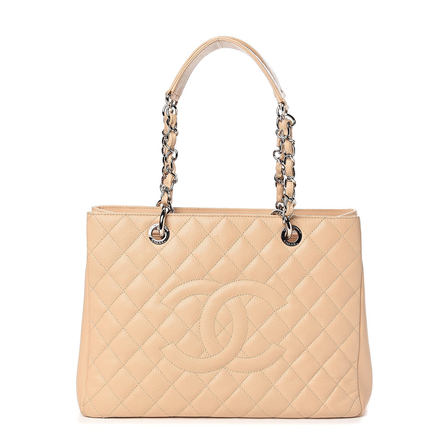 Chanel Caviar Quilted Grand Shopping Tote GST Beige Clair 1 of 13