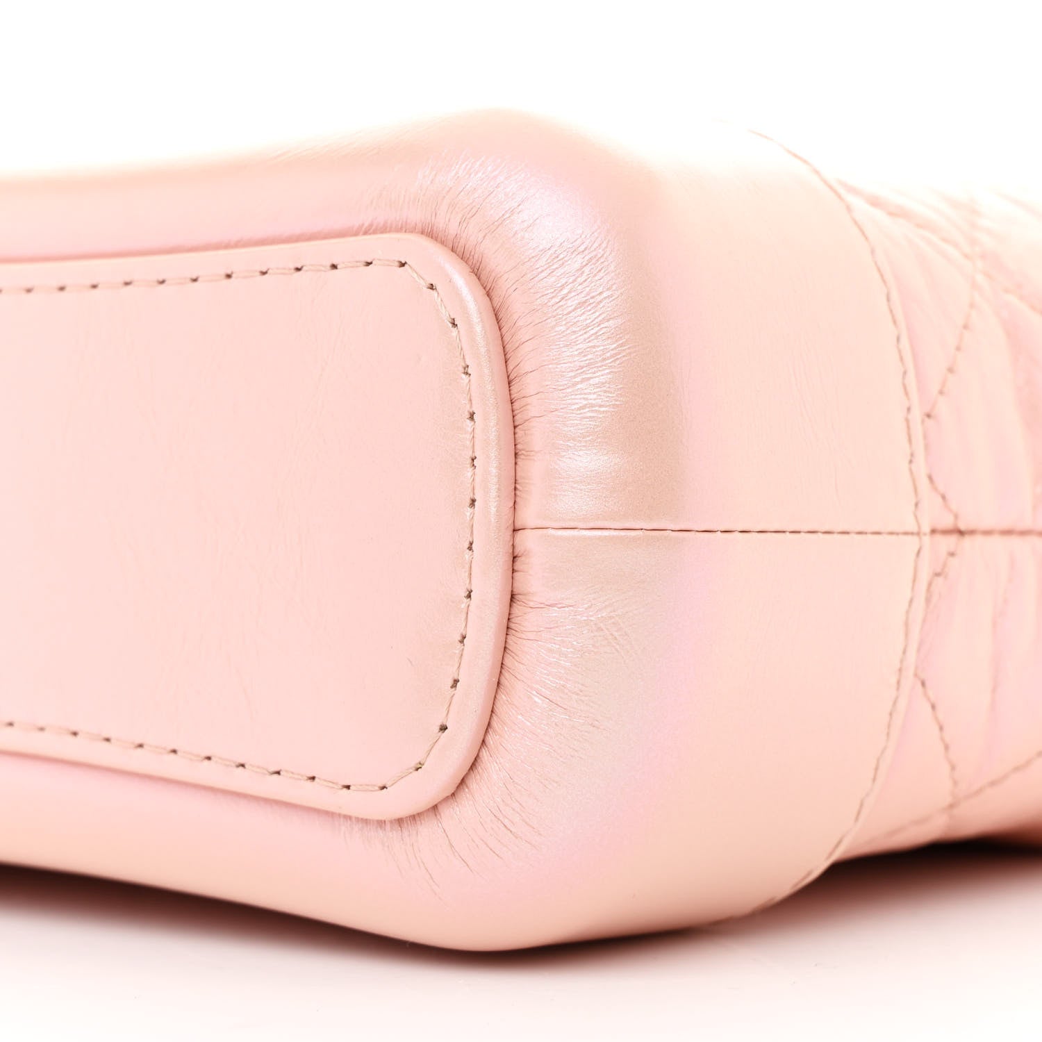 Chanel Iridescent Aged Calfskin Quilted Small Gabrielle Hobo Rose 10 of 11