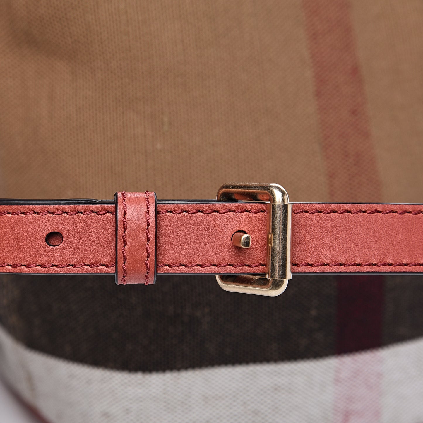 Canvas Mega Check Mini Ashby Tassel Crossbody Pink