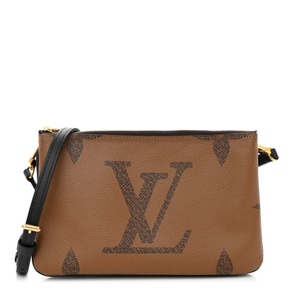 Louis Vuitton Reverse Monogram Giant Double Zip Pochette 1 of 10
