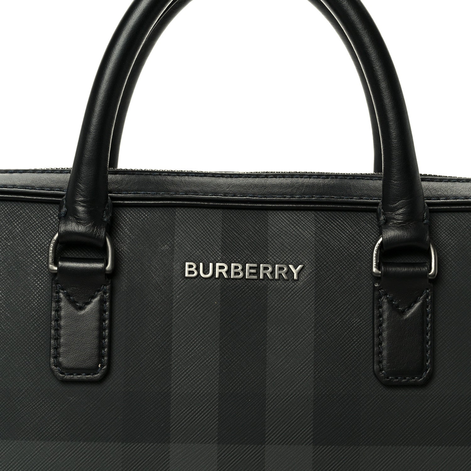 Burberry London Check Ainsworth Briefcase Dark Charcoal 1821744