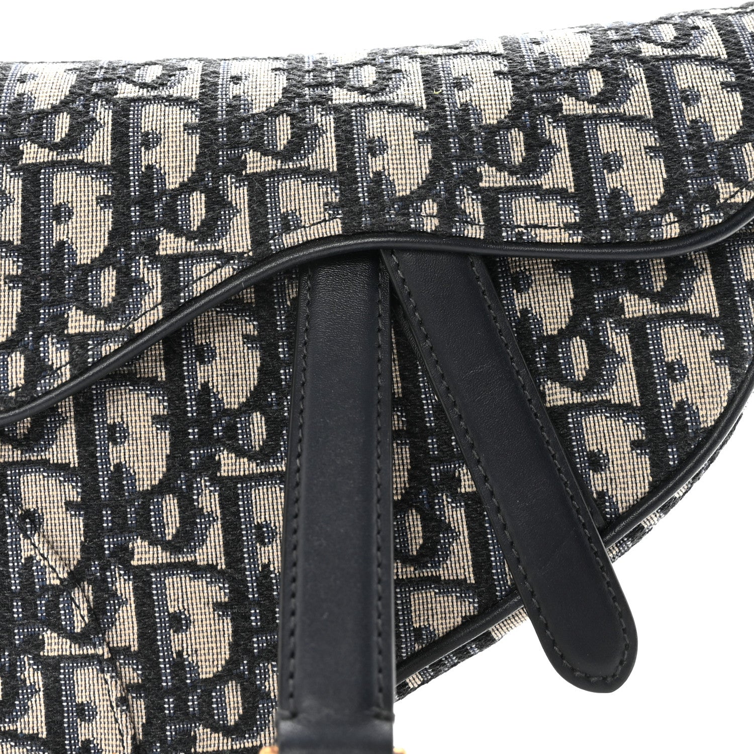Christian Dior Oblique Mini Saddle Bag Blue 7 of 10