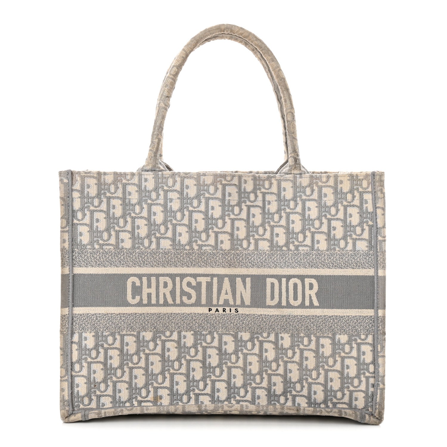 Christian Dior Oblique Medium Book Tote Grey 1 of 17