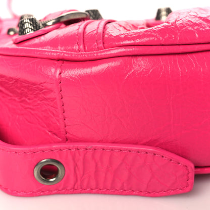 Balenciaga Agneau Arena Le Cagole Shoulder Bag XS Hot Pink 7 of 9