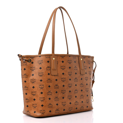 MCM Visetos Medium Liz Reversible Shopper Tote Cognac 3 of 16