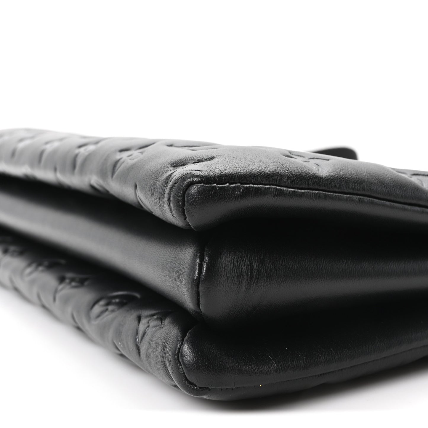 Lambskin Embossed Monogram Coussin MM Black Black