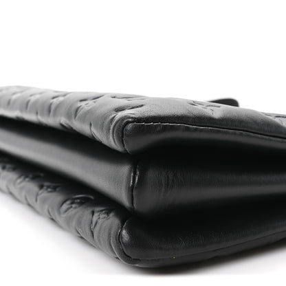 Louis Vuitton Lambskin Embossed Monogram Coussin MM Black Black 9 of 10