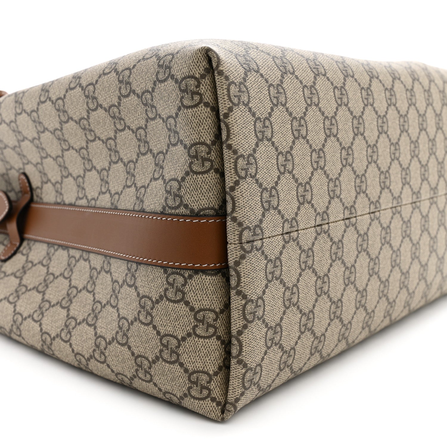 Gucci GG Icon Monogram Padlock Shoulder Bag Beige Dark Brown 9 of 10