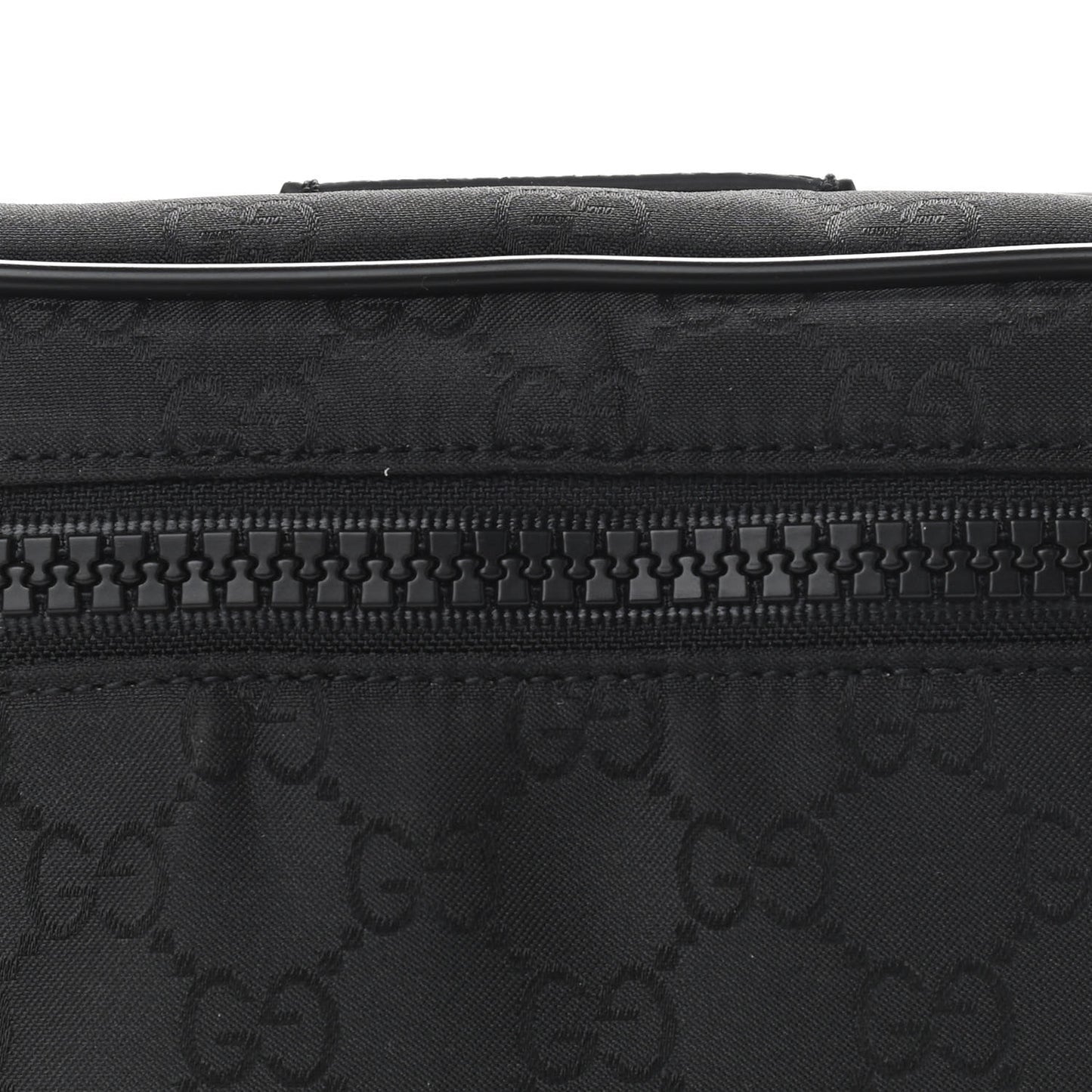 Nylon Monogram Fanny Pack Belt Bag Black