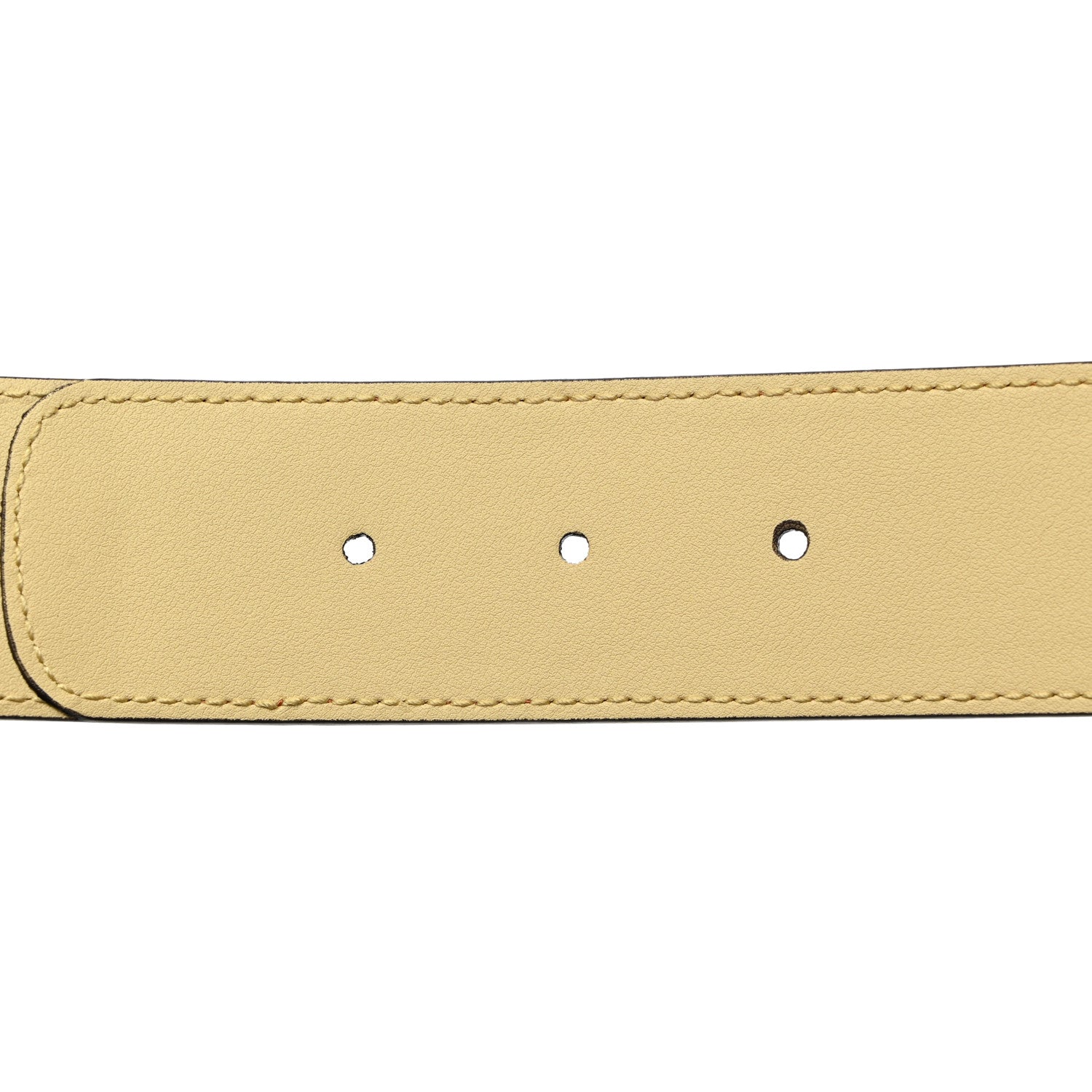Gucci Ostrich Snakeskin Double G 40mm Belt 75 30 Gold Cloud Butter Ivory Paradise Cloud 4 of 5