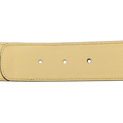 Gucci Ostrich Snakeskin Double G 40mm Belt 75 30 Gold Cloud Butter Ivory Paradise Cloud 4 of 5