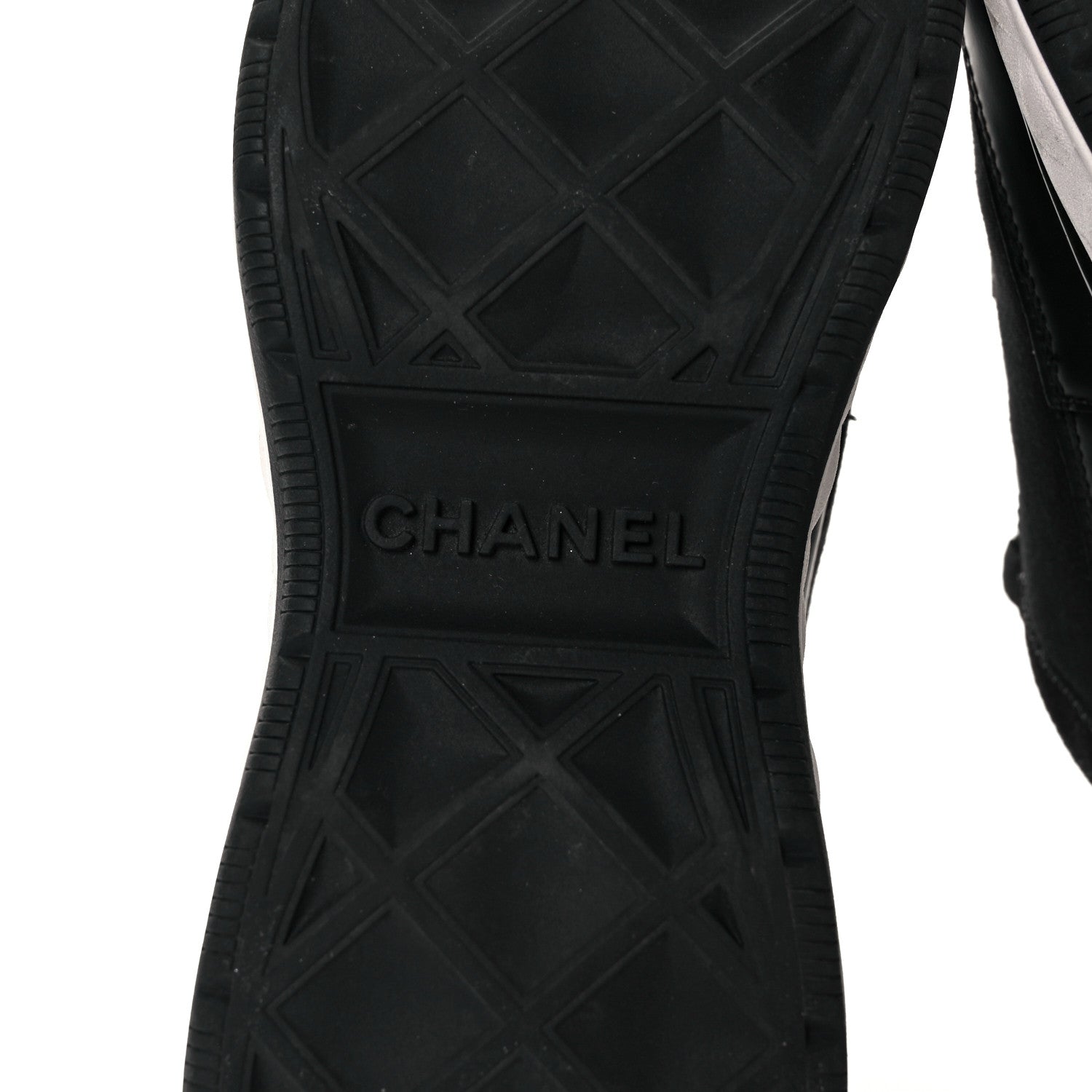 Chanel Velvet Calfskin Mixed Fibers CC Sneakers 35 Black 6 of 8
