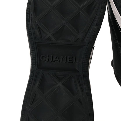 Chanel Velvet Calfskin Mixed Fibers CC Sneakers 35 Black 6 of 8