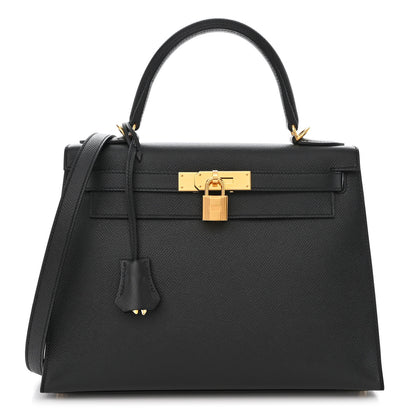 Hermes Epsom Kelly Sellier 28 Black 1 of 11