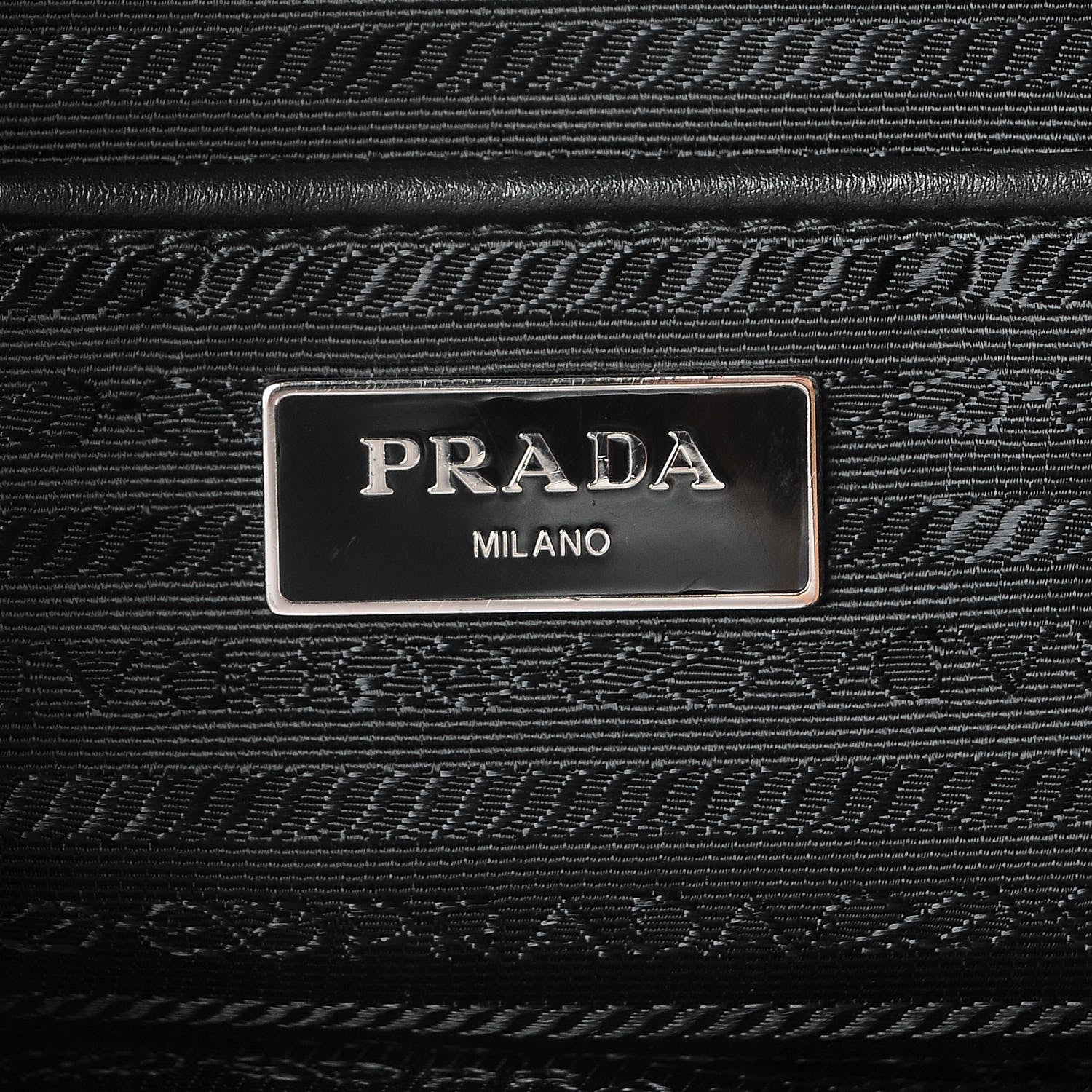 Prada Soft Calfskin Cinch Backpack Black 6 of 7