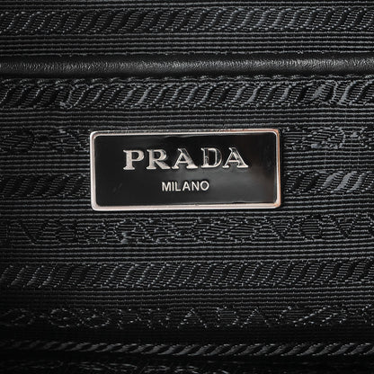 Prada Soft Calfskin Cinch Backpack Black 6 of 7