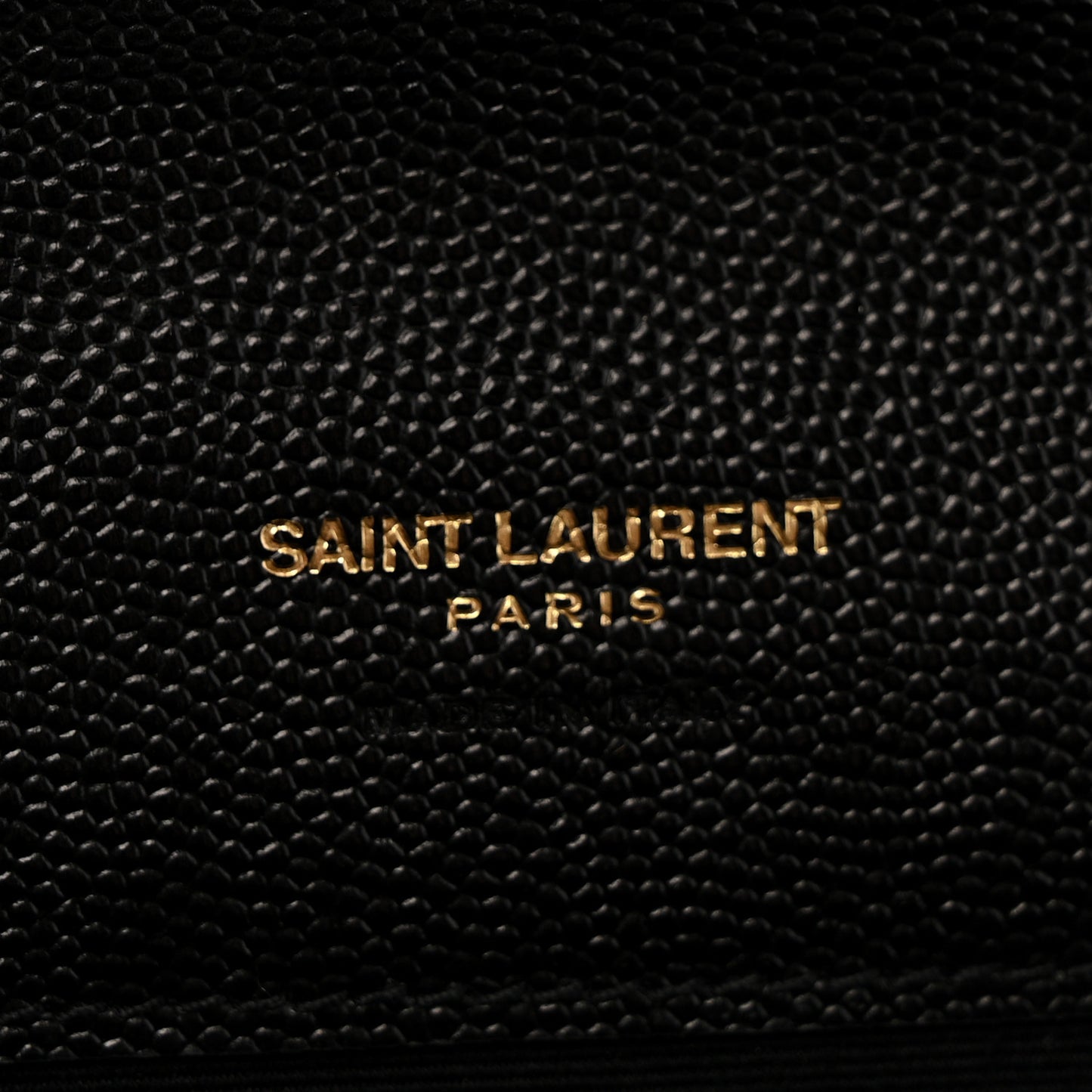 Grain De Poudre Matelasse Chevron Monogram Envelope Clutch Black