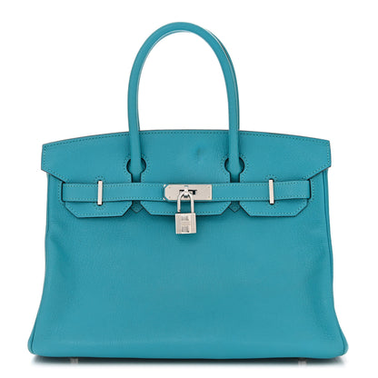 Hermes Chevre de Coromandel Birkin 30 Turquoise 1 of 12