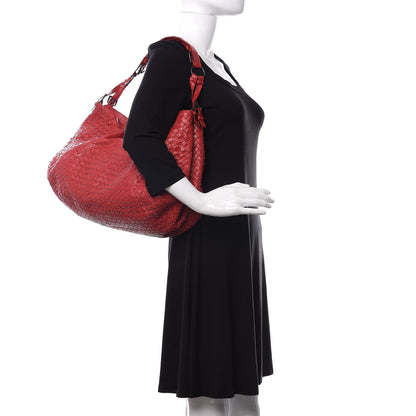 Bottega Veneta Memory Nappa Intreccio Tote China Red 2 of 13