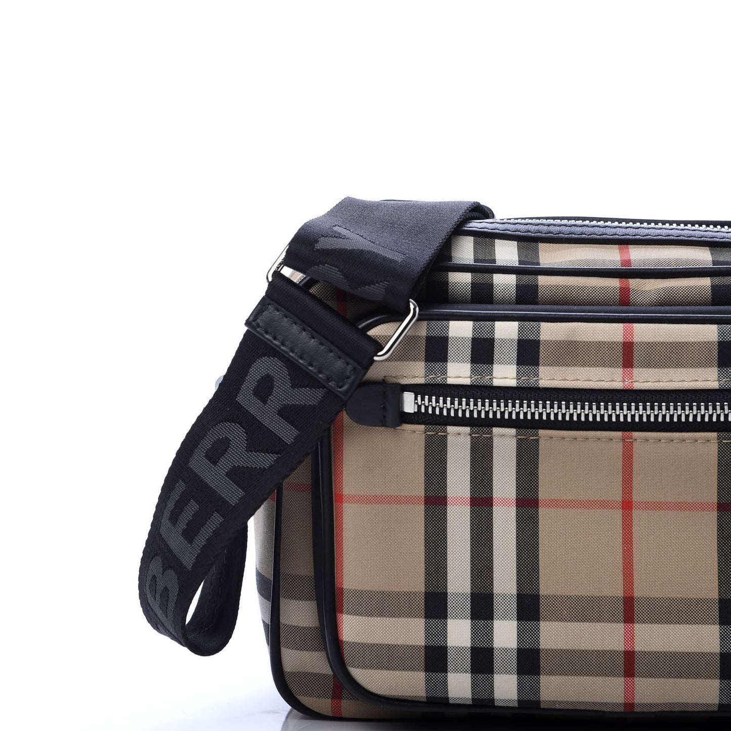 Vintage Check Calfskin Small Camera Bag Archive Beige