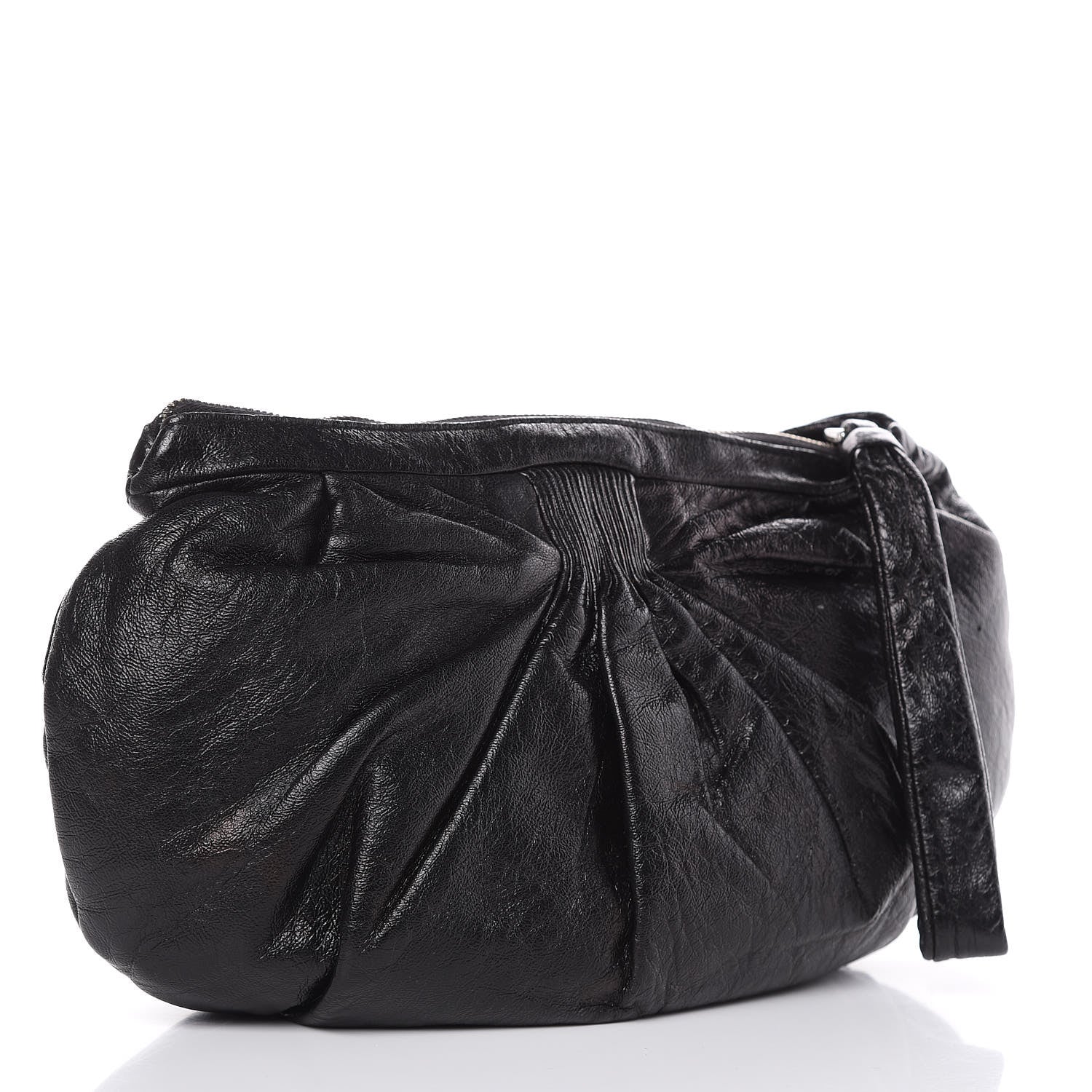 Miu Miu Vitello Shine Wristlet Black 3 of 9