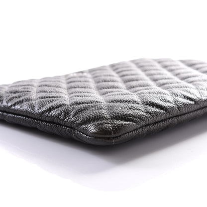 Chanel Caviar Quilted Medium Cosmetic Case Charcoal 5 of 10