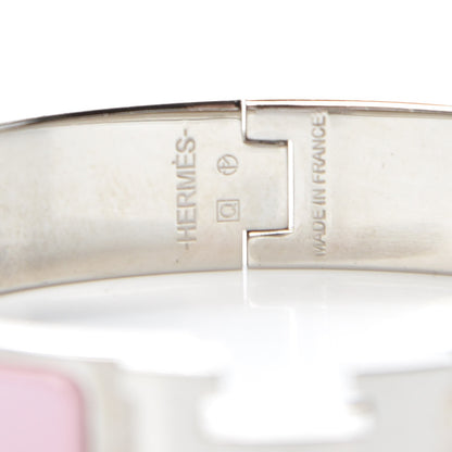 Hermes Enamel Narrow Clic Clac H Bracelet GM Rose Dragee 4 of 5