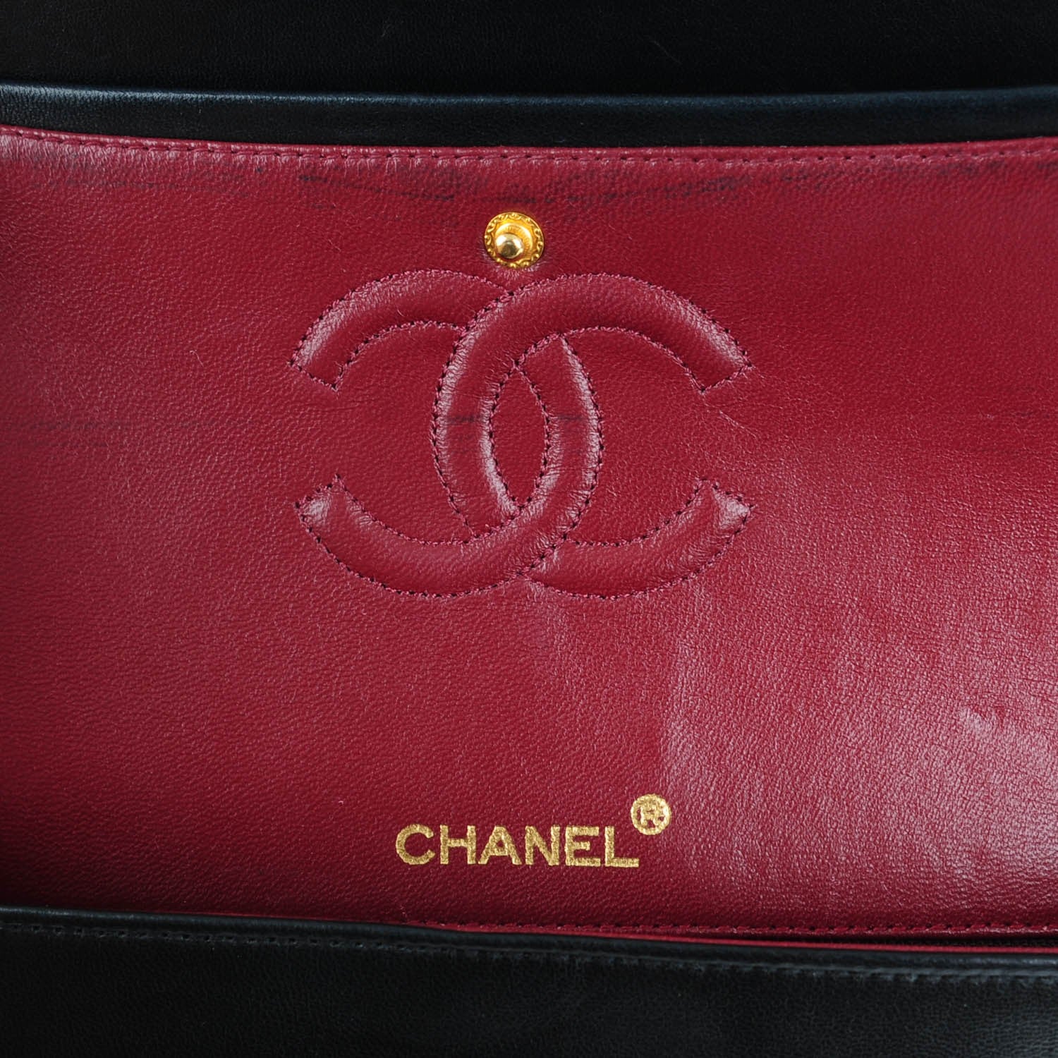 Chanel Lambskin Quilted Medium Double Flap Black 6 of 7