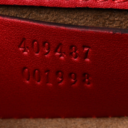 Gucci GG Supreme Monogram Calfskin Small Padlock Shoulder Bag Beige Hibiscus Red New Rosette 7 of 10