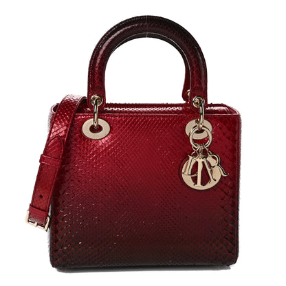 Christian Dior Snakeskin Medium Lady Dior Red 1 of 8