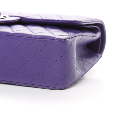 Chanel Lambskin Quilted Medium Double Flap Purple 10 of 16