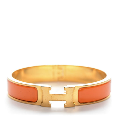 Hermes Enamel Narrow Clic Clac H Bracelet PM Orange 1 of 4