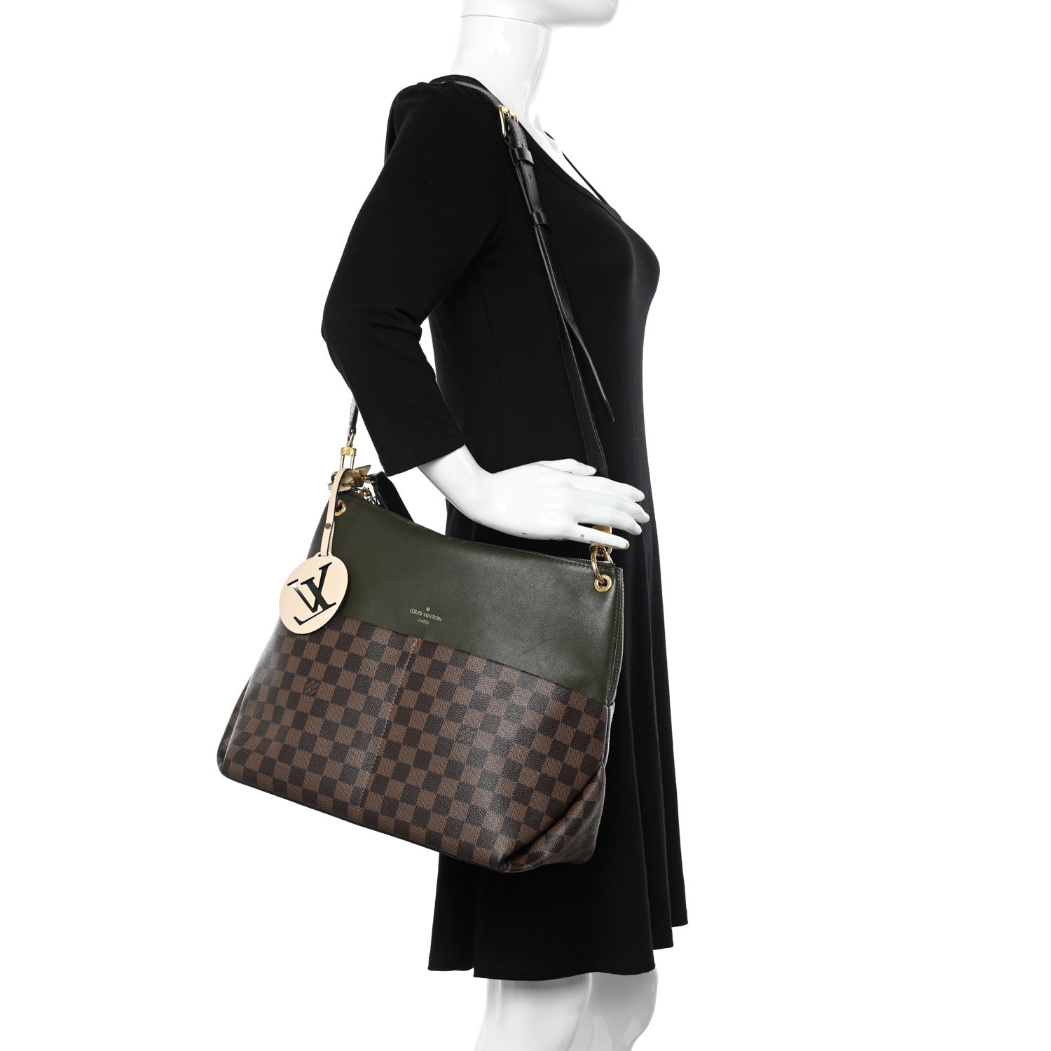 Louis Vuitton Damier Ebene Calfskin Maida Khaki 2 of 16