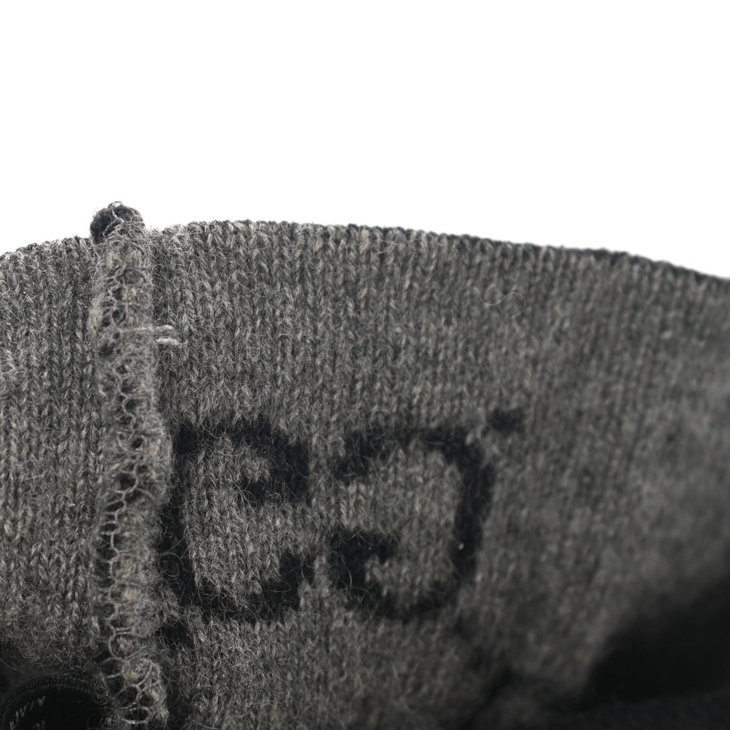 Gucci Cashmere GG Monogram Beanie Hat Black 7 of 7