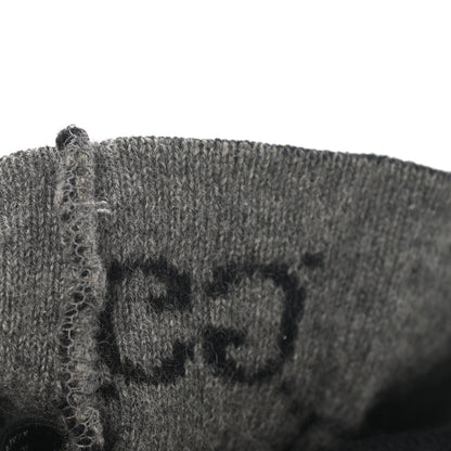 Gucci Cashmere GG Monogram Beanie Hat Black 7 of 7