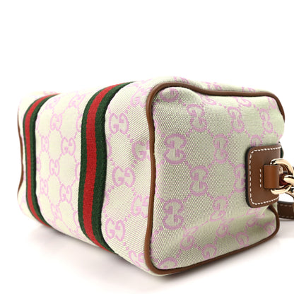 Gucci GG Supreme Web Mini GG Top Handle Bag Green Pink 10 of 10